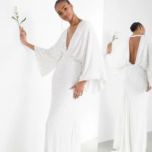 ASOS Ciara sequin Wedding Dress